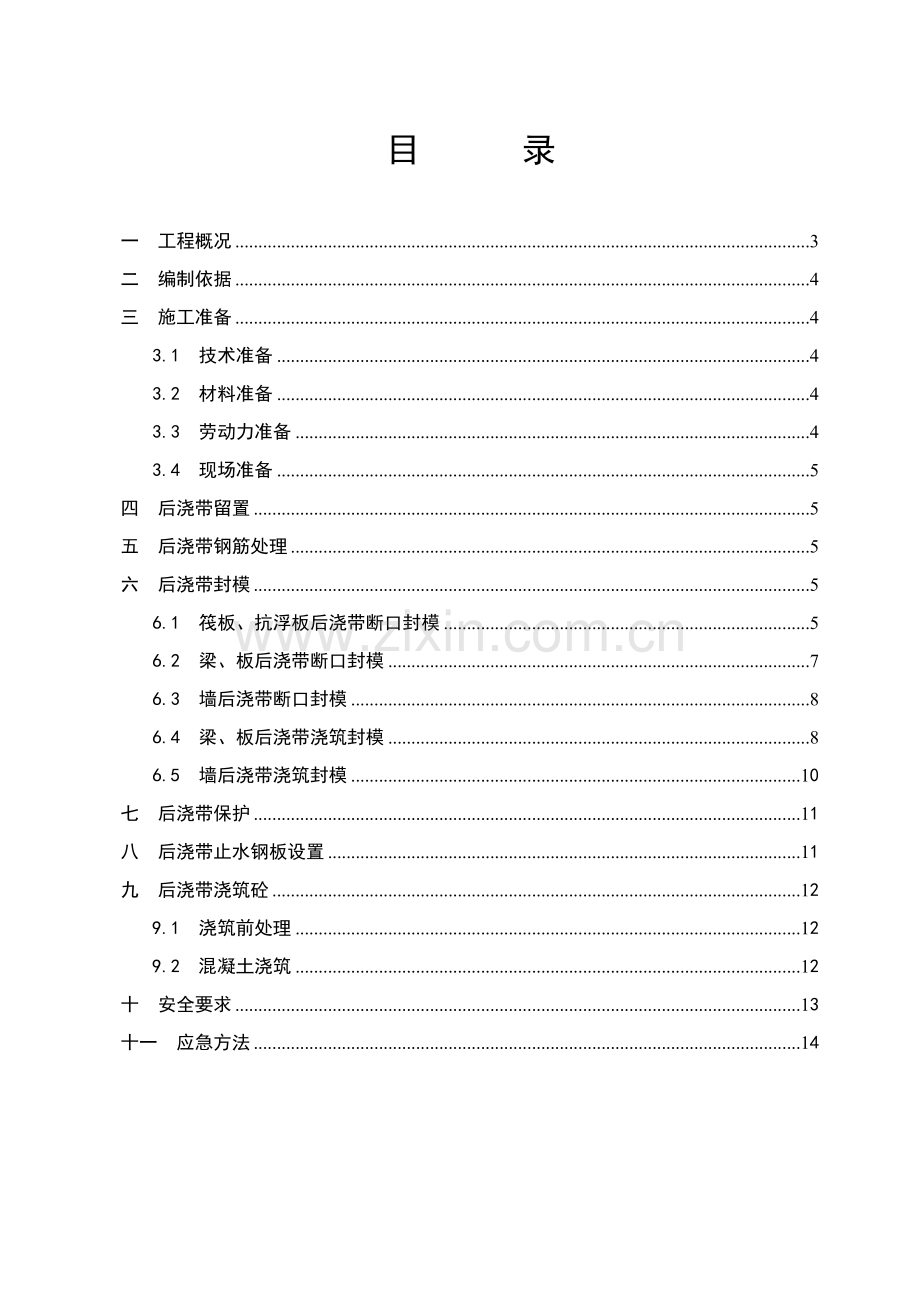 后浇带止水钢板安装节点综合标准施工专业方案.doc_第2页