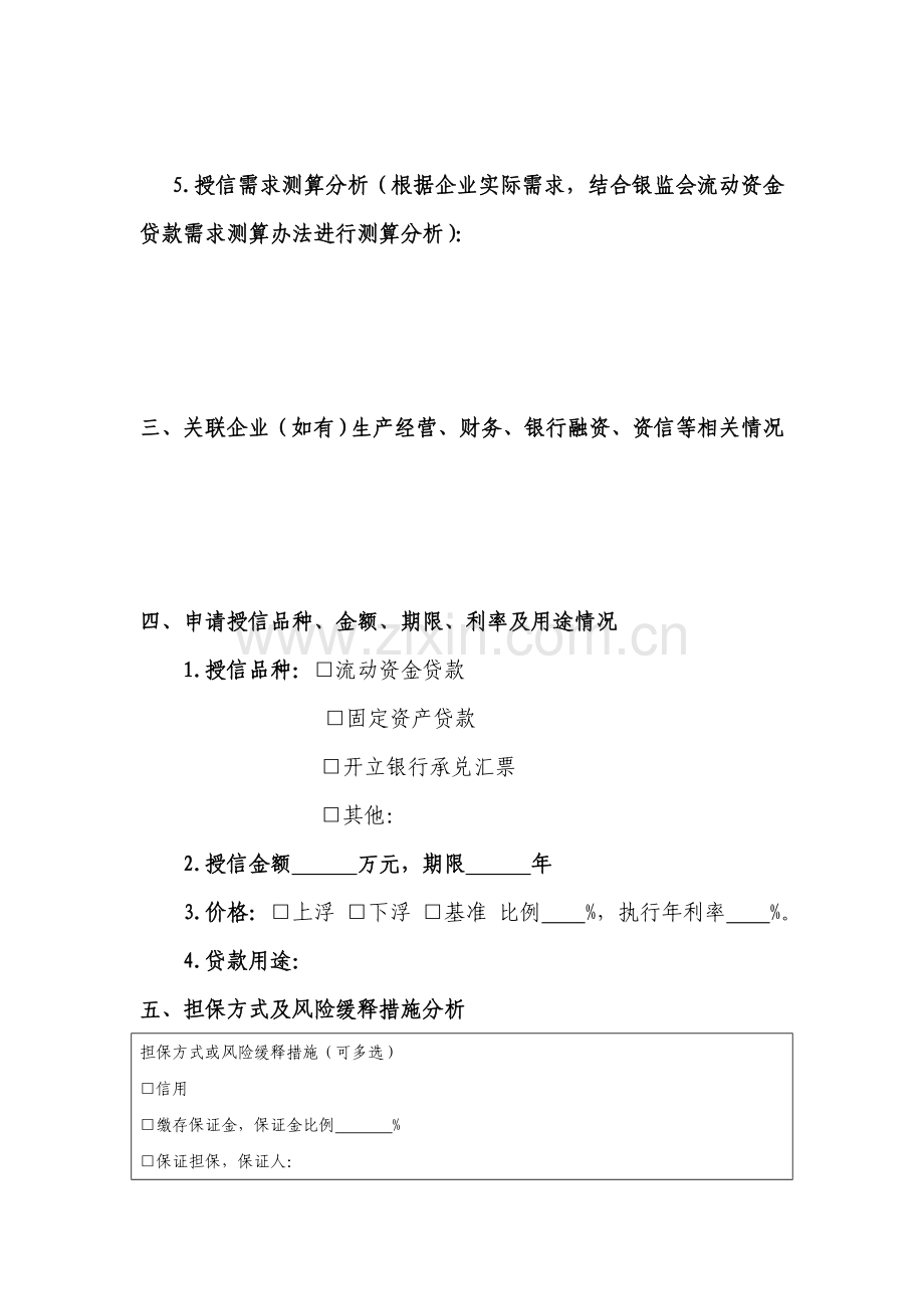 中小微企业授信业务申报模板(500万元以下非强担保).doc_第3页