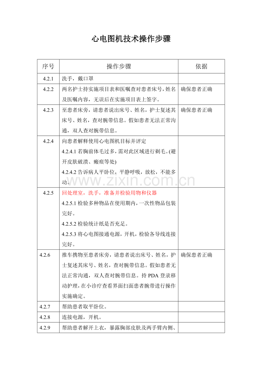 心电图操作作业流程及评分统一标准.doc_第2页