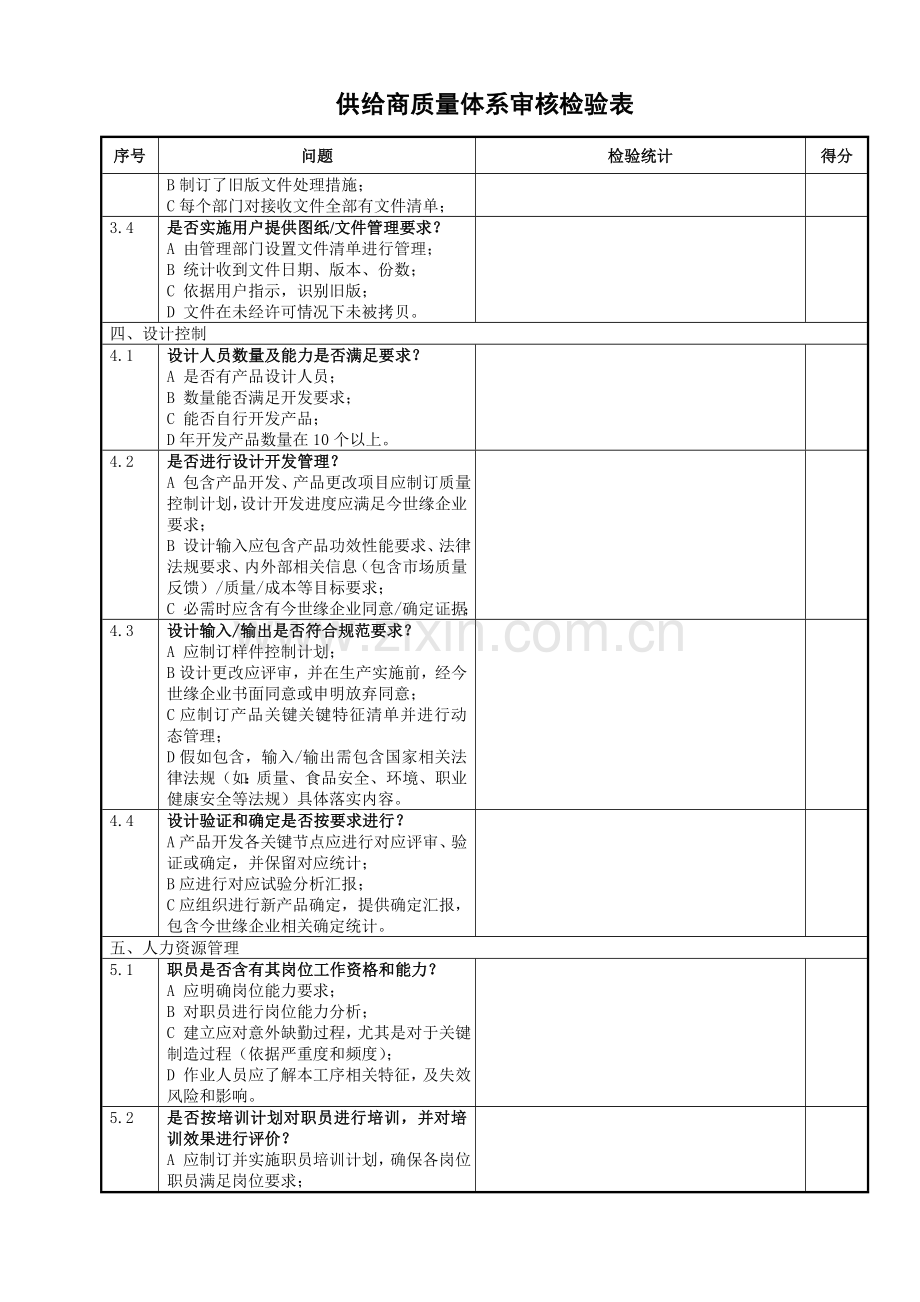 供应商质量综合体系审核检查表.docx_第2页