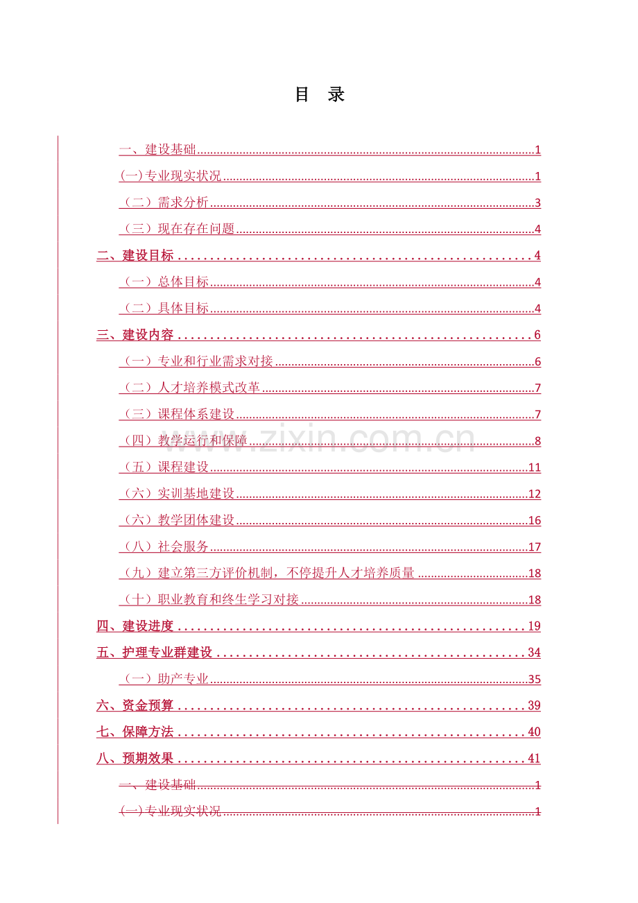 护理专业及专业群建设专项方案.doc_第2页