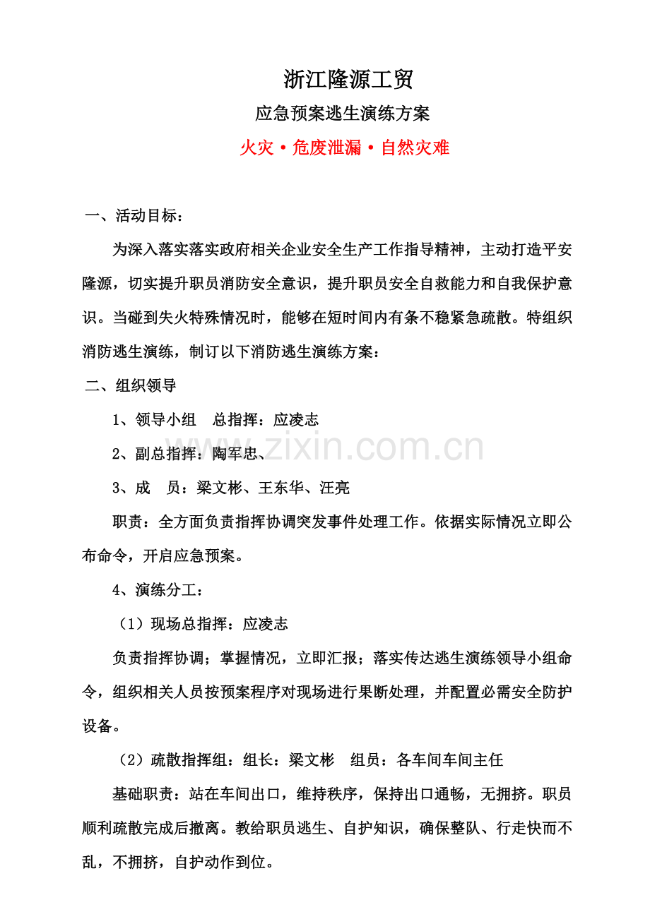 应急专项预案演练专项方案.docx_第1页