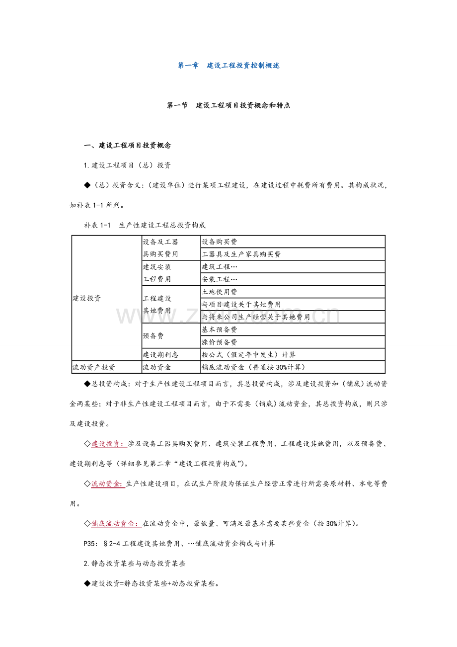 建设综合项目工程投资控制.doc_第1页