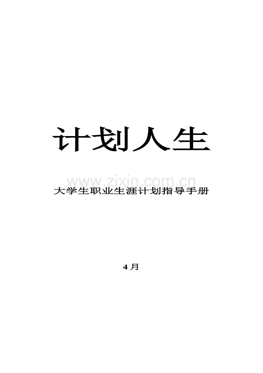 大学生职业生涯规划指导手册模板.doc_第1页