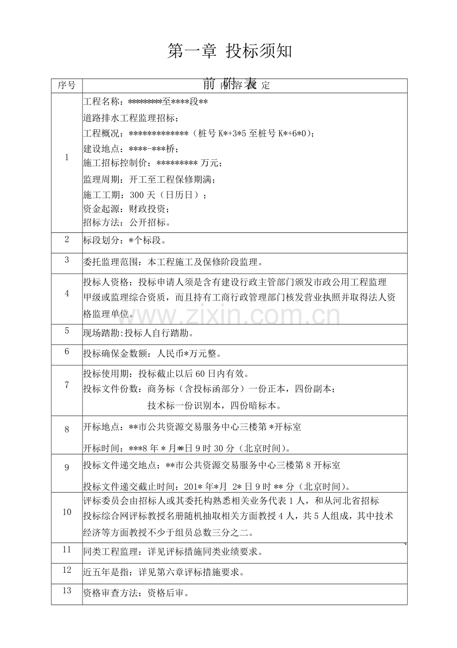 道路排水工程监理招标文件模板.docx_第3页