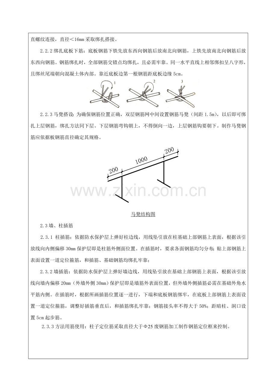 底板及墙柱插筋钢筋绑扎关键技术交底.doc_第2页