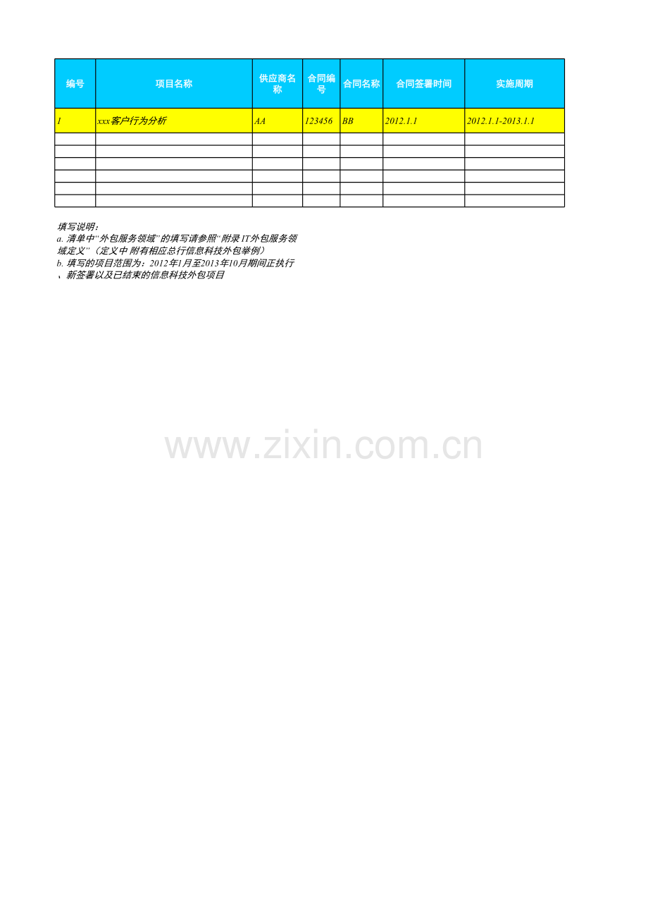 银行银行银行外包项目情况调查问卷模版.xlsx_第3页