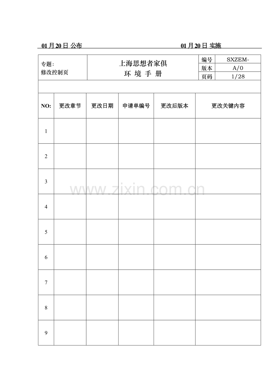 家具有限公司环境手册模板.doc_第2页