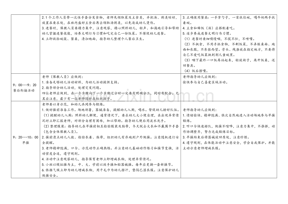 幼儿园教师一日工作作业流程和统一标准.doc_第2页