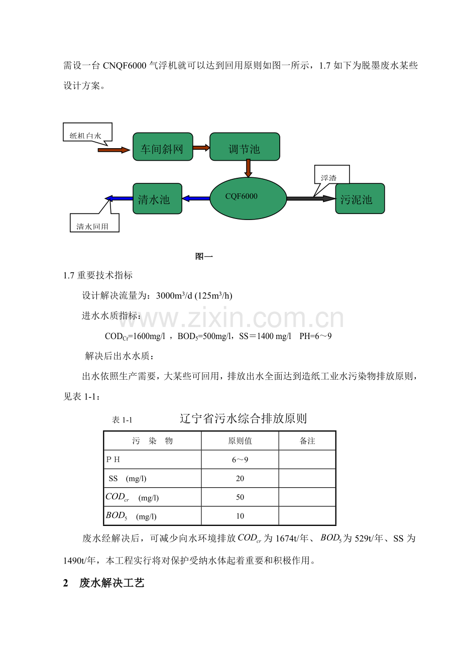 年产5万吨造纸废水处理专项方案.doc_第2页