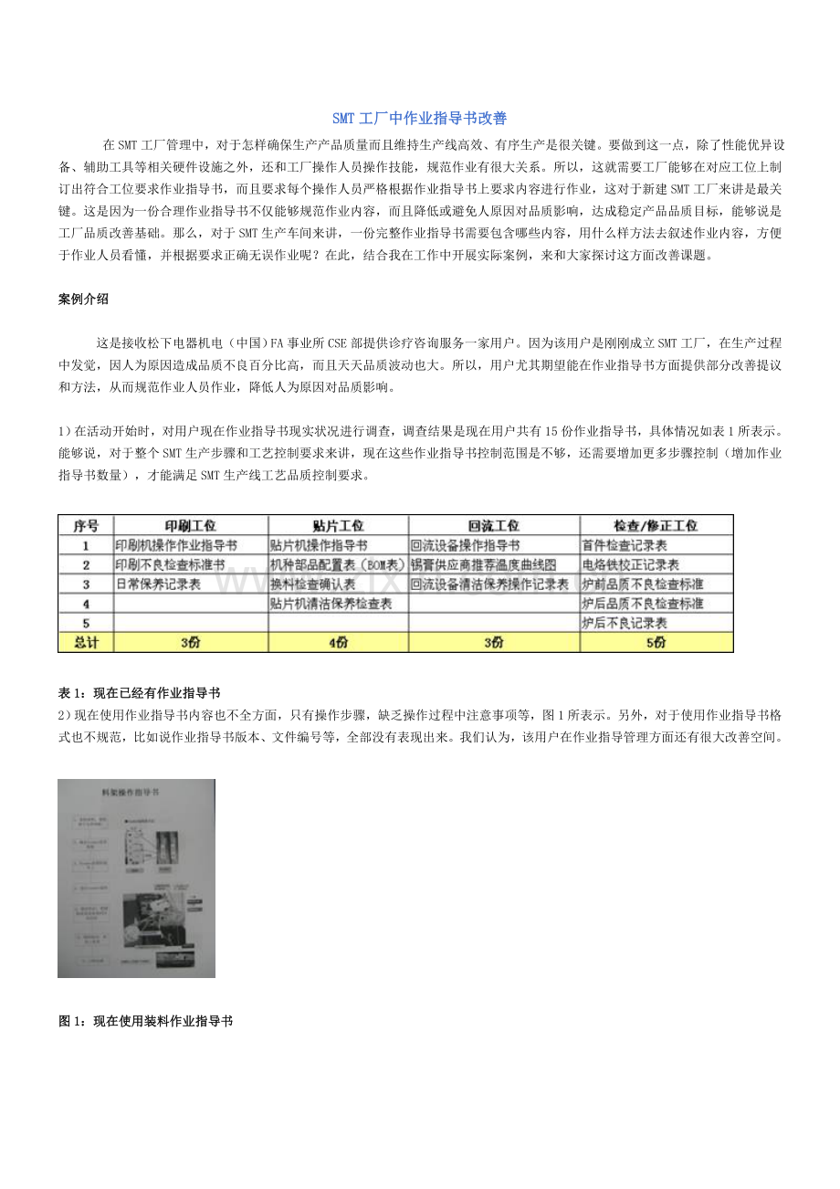 SMT工厂中作业指导说明书的改善.doc_第1页