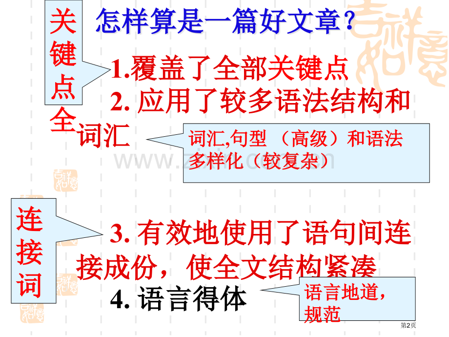 高考英语书面表达写作技巧教学省公共课一等奖全国赛课获奖课件.pptx_第2页