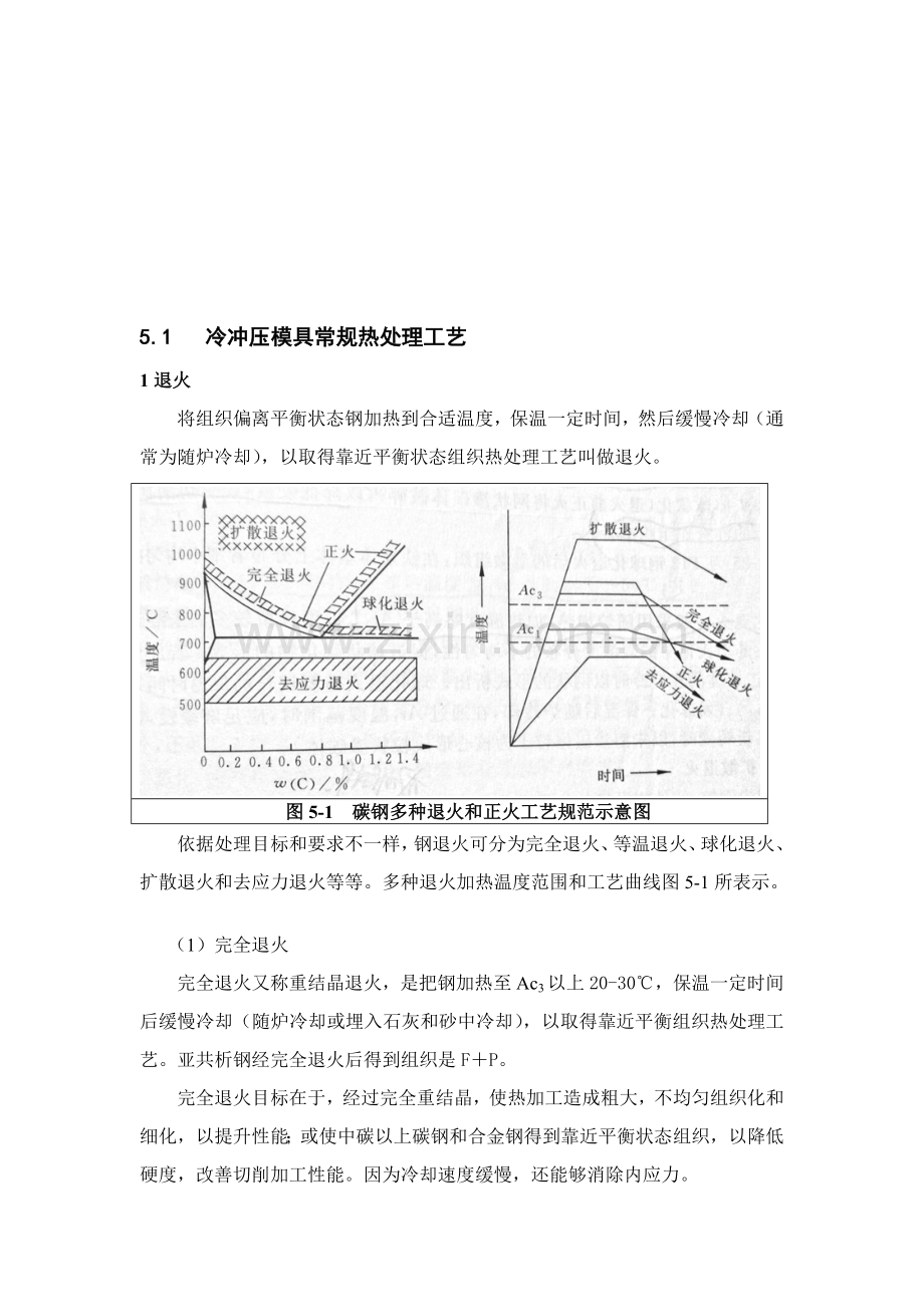 冷冲压模具的热处理工艺模板.doc_第1页