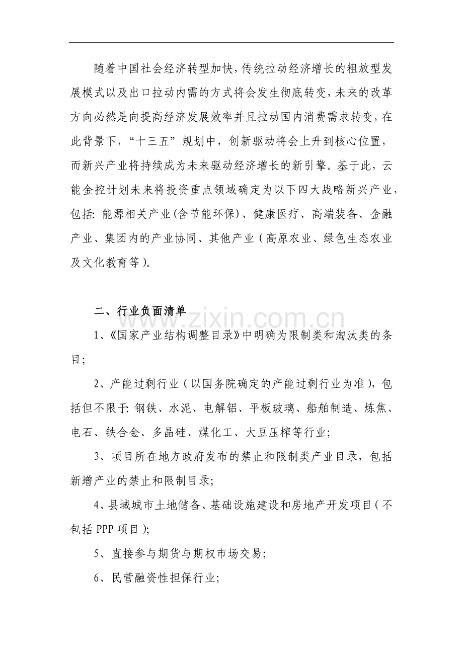 企业投资项目正负面清单制模版模版.docx_第2页