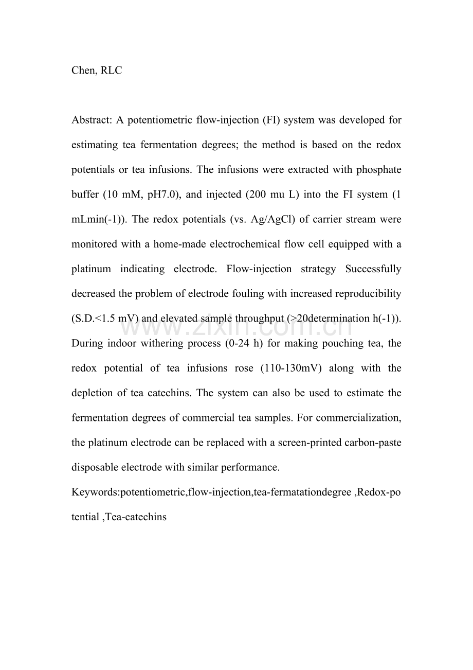 外文文献-外文翻译-英文文献-用电位计流动注射器判断茶叶发酵程度.doc_第3页