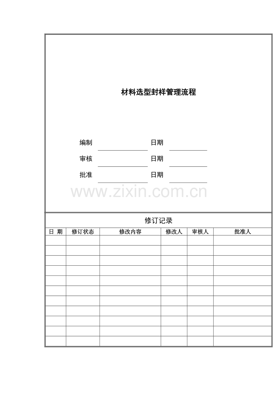 房地产公司材料选型封样管理流程模版.docx_第1页