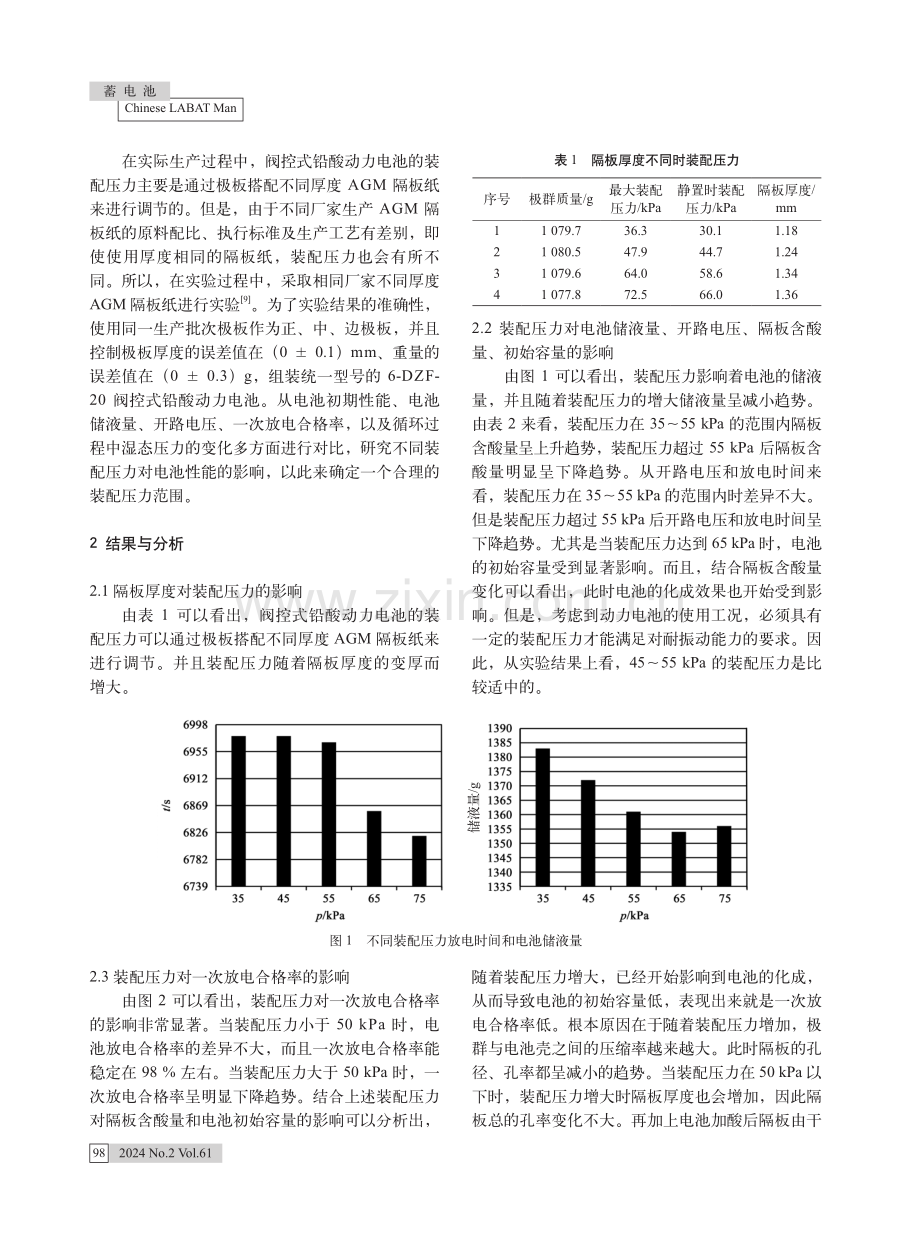 阀控式铅酸动力电池装配压力的设计.pdf_第2页