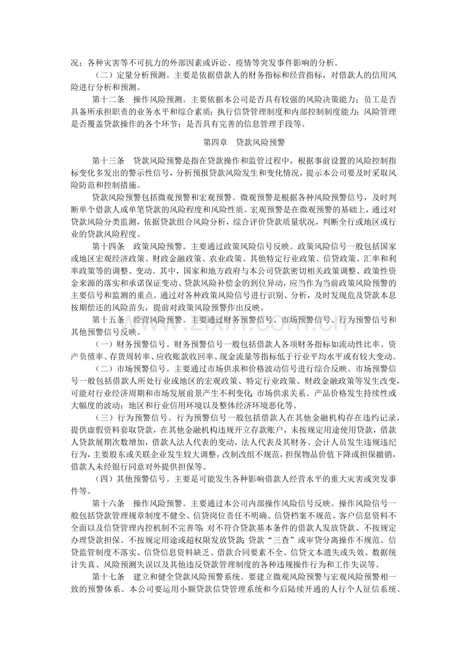 小额贷款有限公司小额贷款风险管理办法模版.docx_第2页