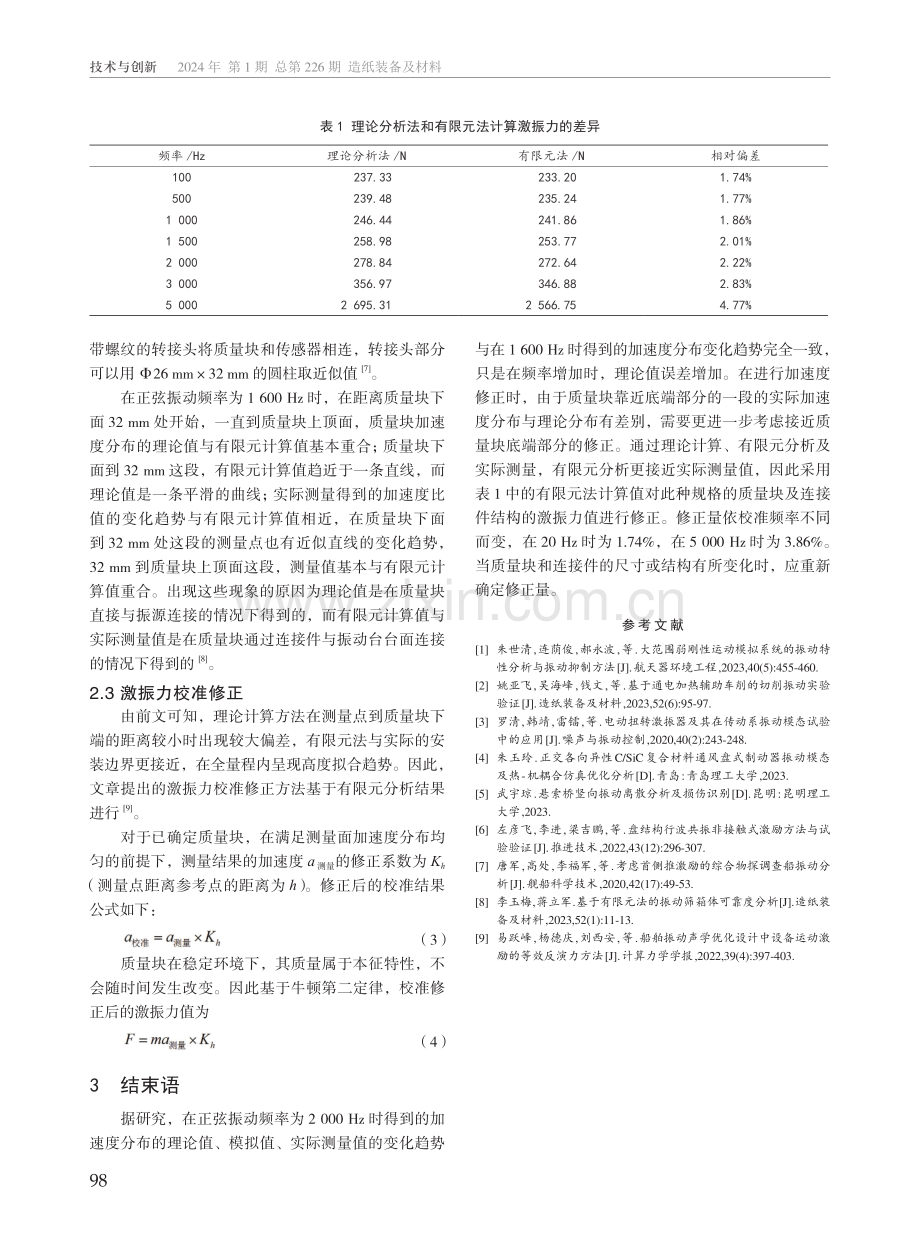 振动模态激振力校准装置设计及修正方法研究.pdf_第3页