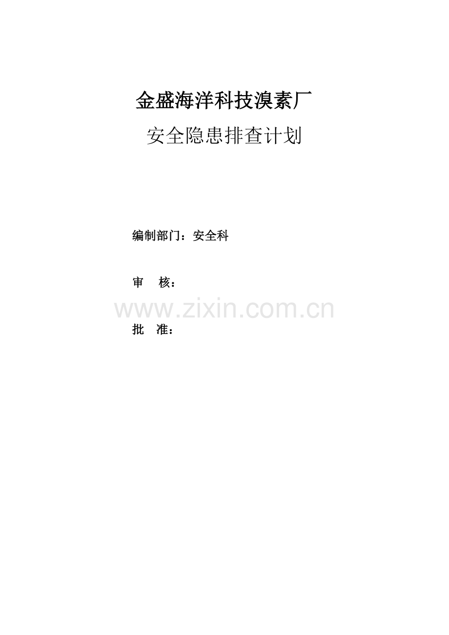 两个标准体系安全隐患排查专题计划.doc_第1页