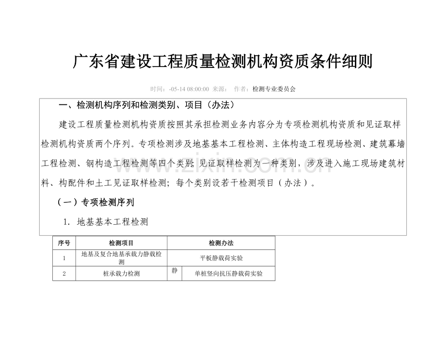 广东省建设综合项目工程质量检测机构资质条件细.doc_第1页