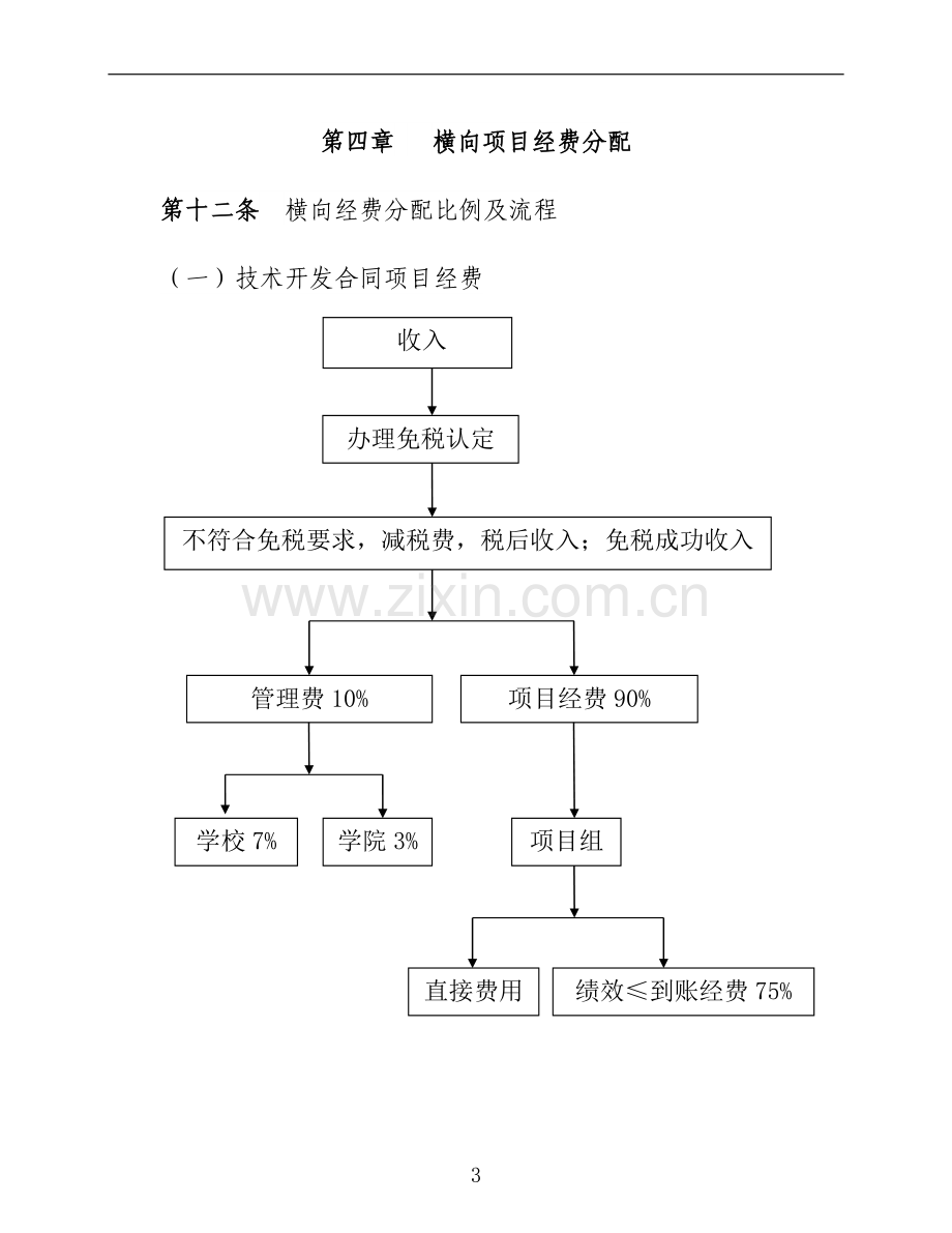 师范学院横向科研经费管理办法(2019年修订)模版.doc_第3页