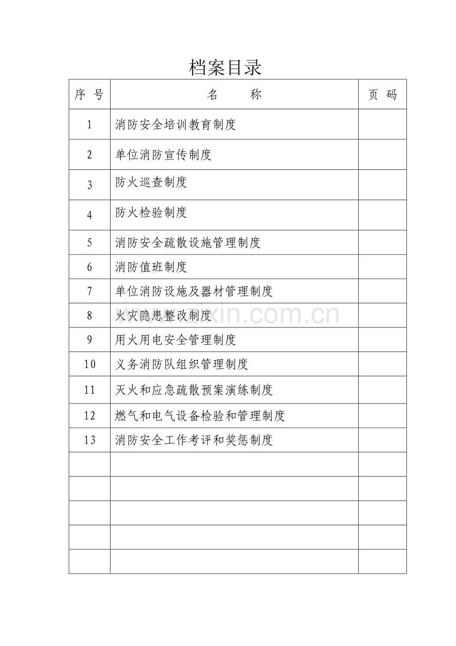 单位消防安全管理核心制度档案.doc_第2页