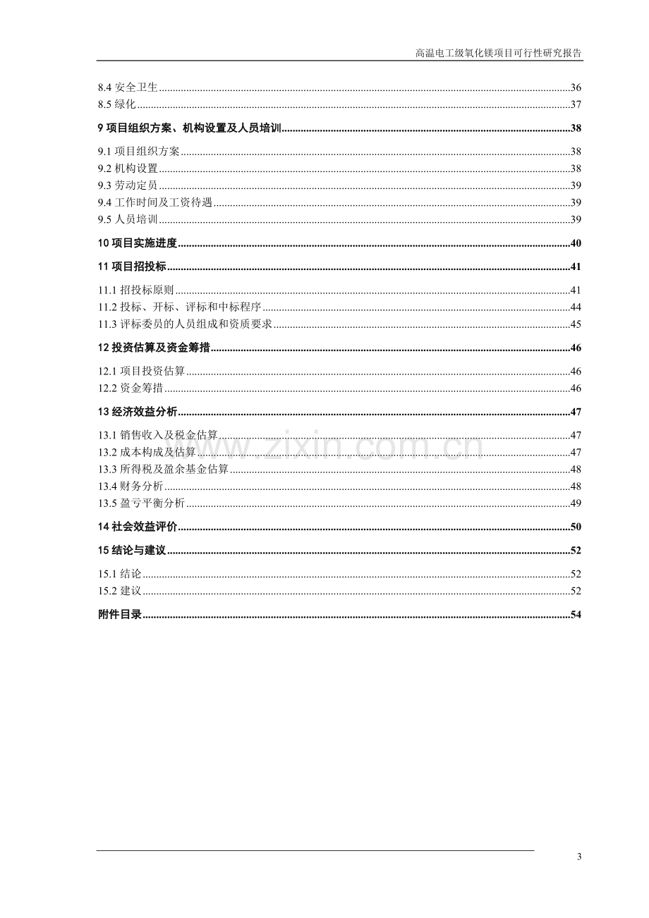 高温电工级氧化镁新建项目可行性研究报告.doc_第3页