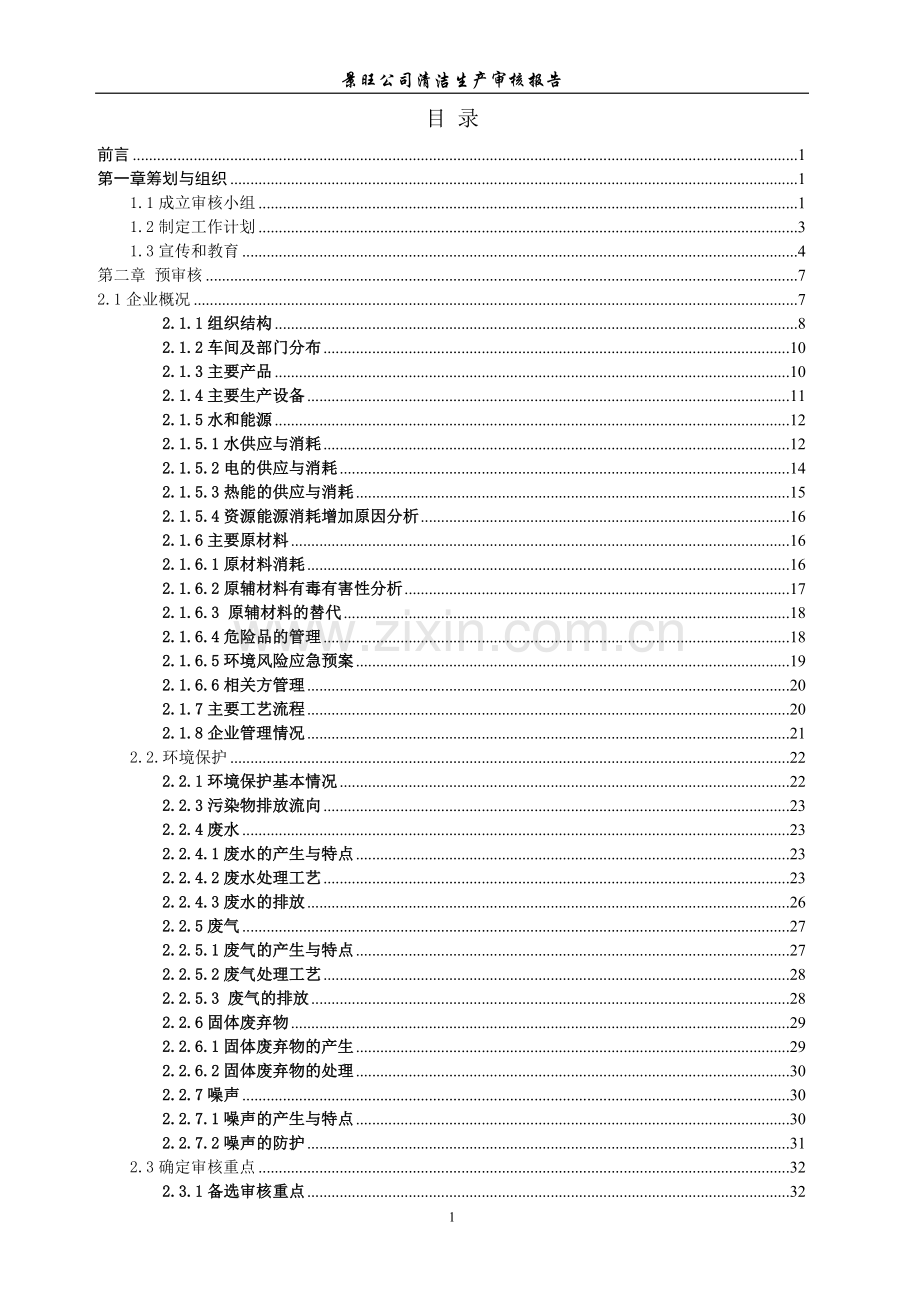 电子清洁生产审核报告(实施稿).doc_第1页