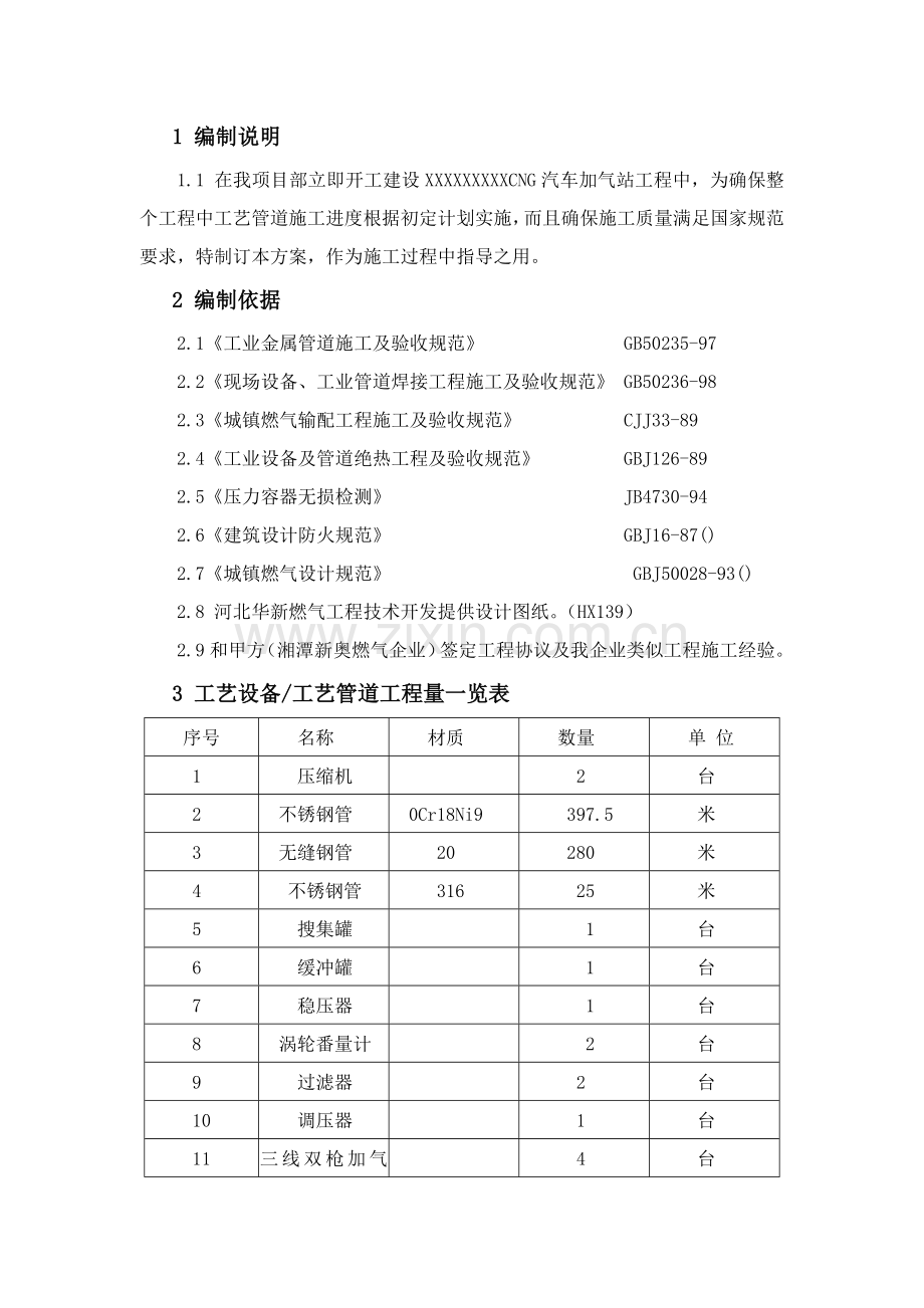 CNG汽车加气站基本工艺管道综合项目施工专项方案.doc_第3页