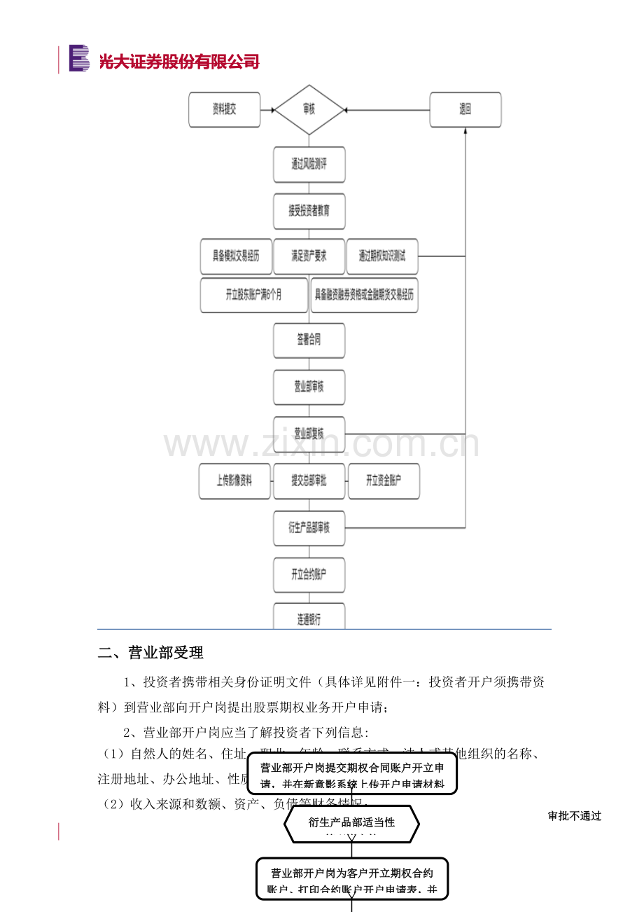 证券股份有限公司股票期权经纪业务适当性管理工作流程.doc_第2页