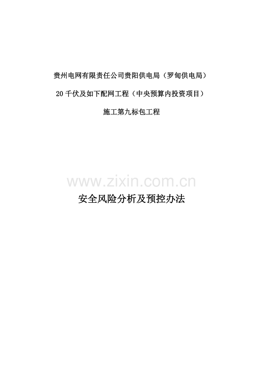 安全风险分析及预控专项措施.doc_第1页