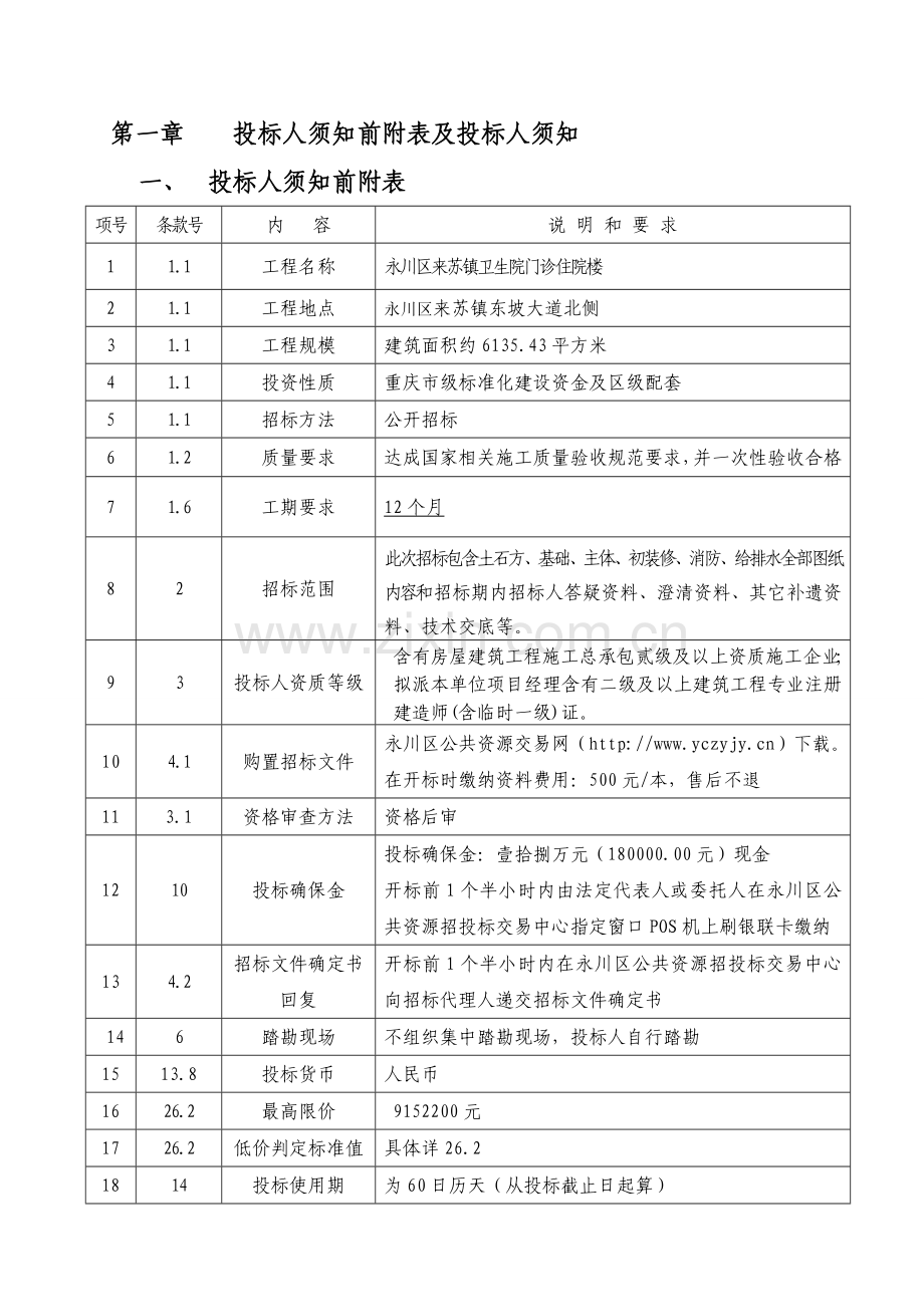 卫生院门诊住院楼工程招标文件模板.doc_第3页