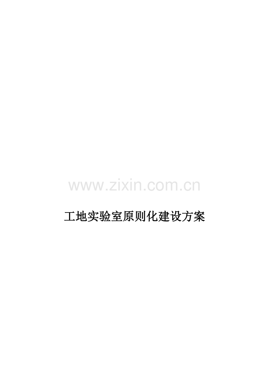 工地试验室建设专题方案.docx_第1页