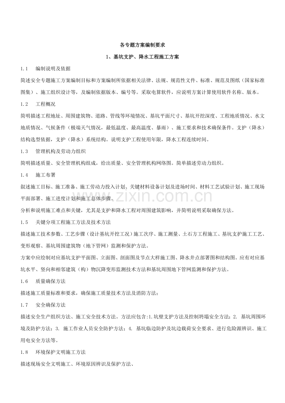 各专业方案编制要求.doc_第1页