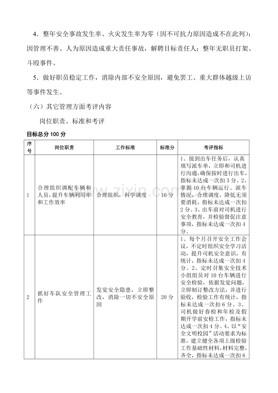 岗位目标管理责任报告书车队队长.doc_第3页