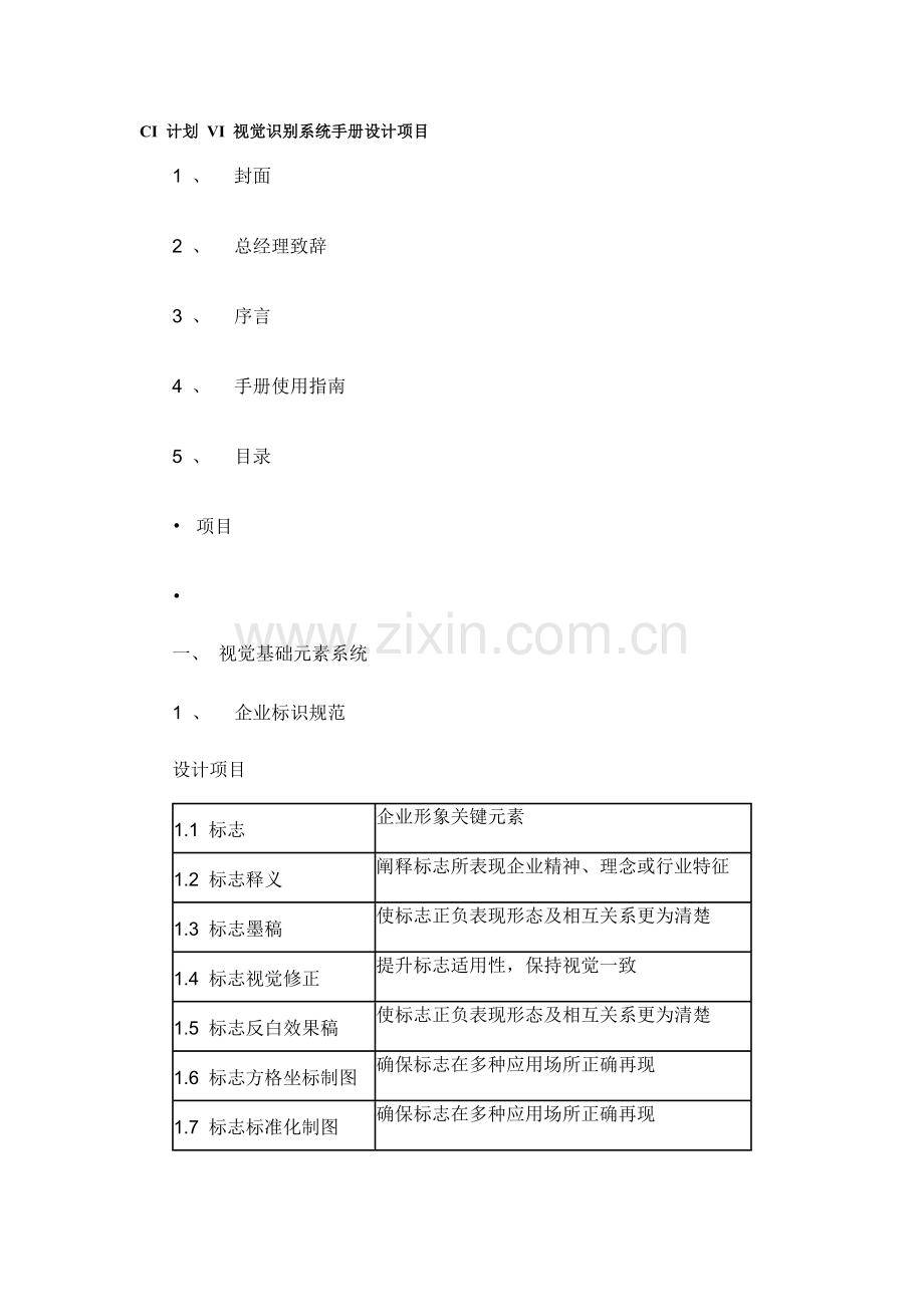 VI视觉识别系统手册模板.doc_第1页