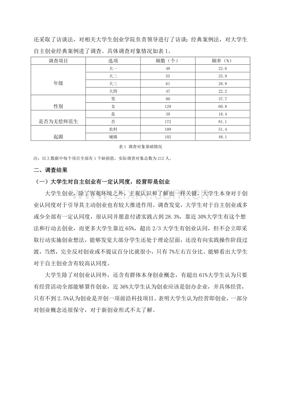 当前我国大学生自主创业环境现状及优化对策调查分析报告.doc_第2页