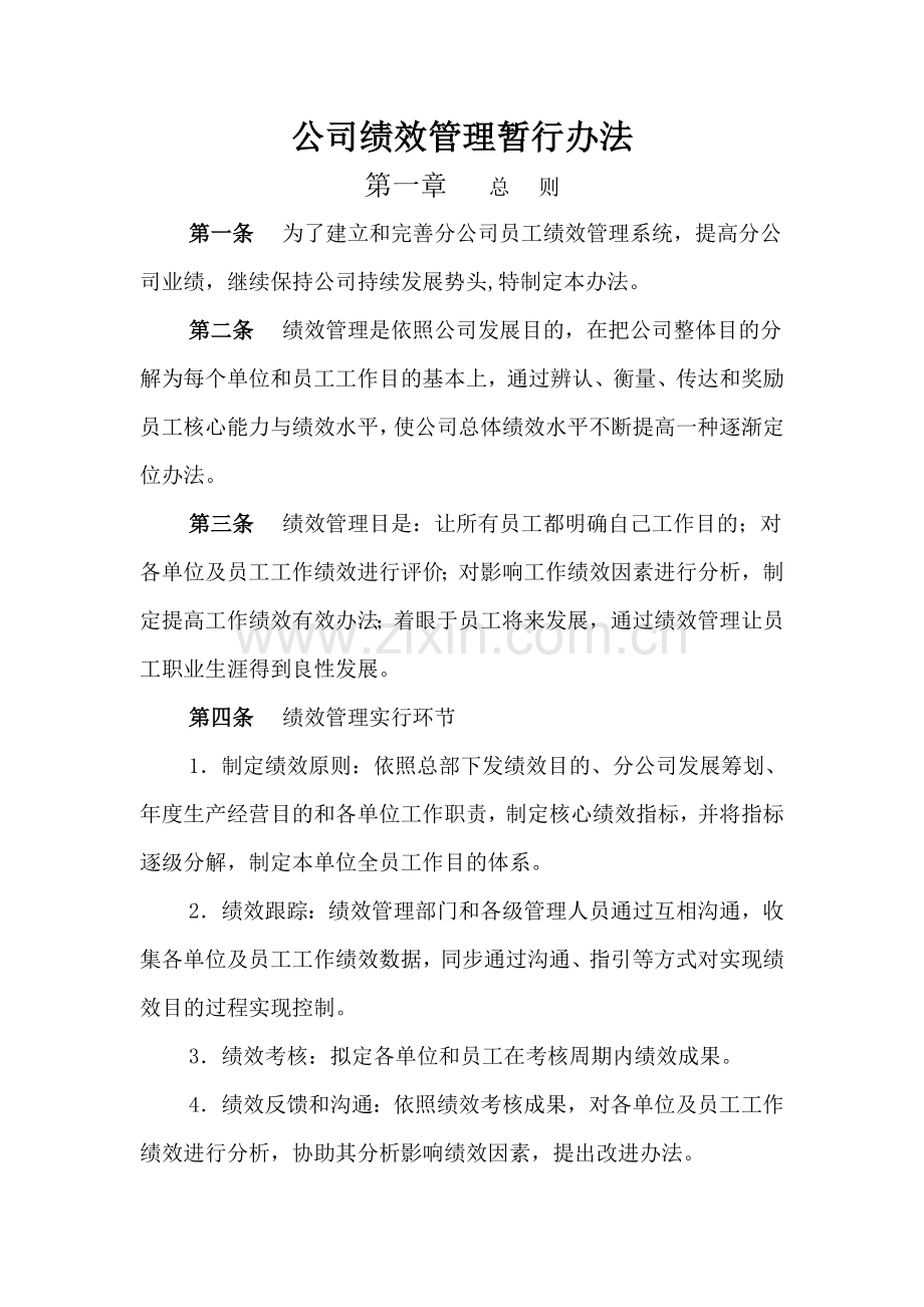 分公司人力资源管理新规制度汇编.doc_第1页