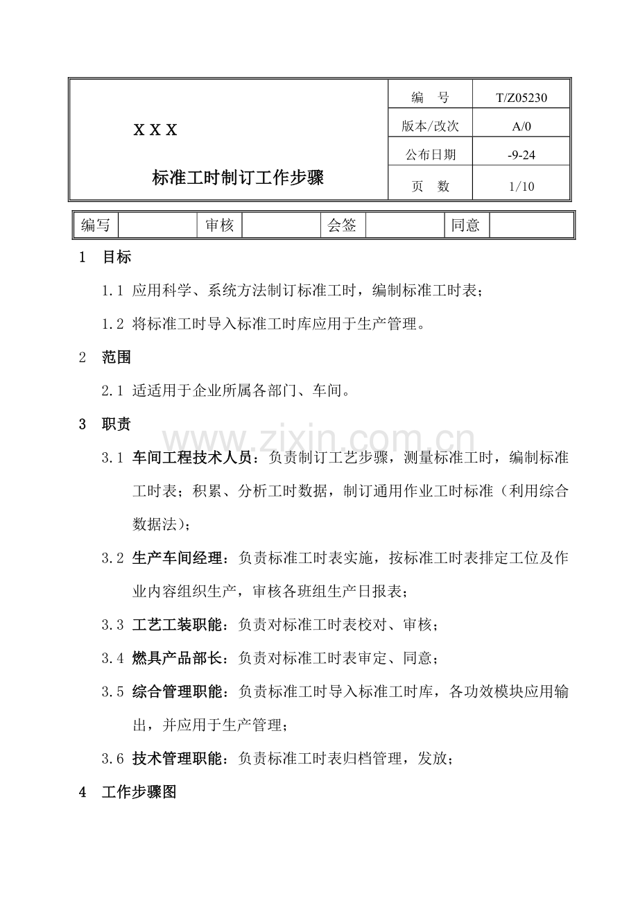 基础标准工时制定工作综合流程.doc_第1页