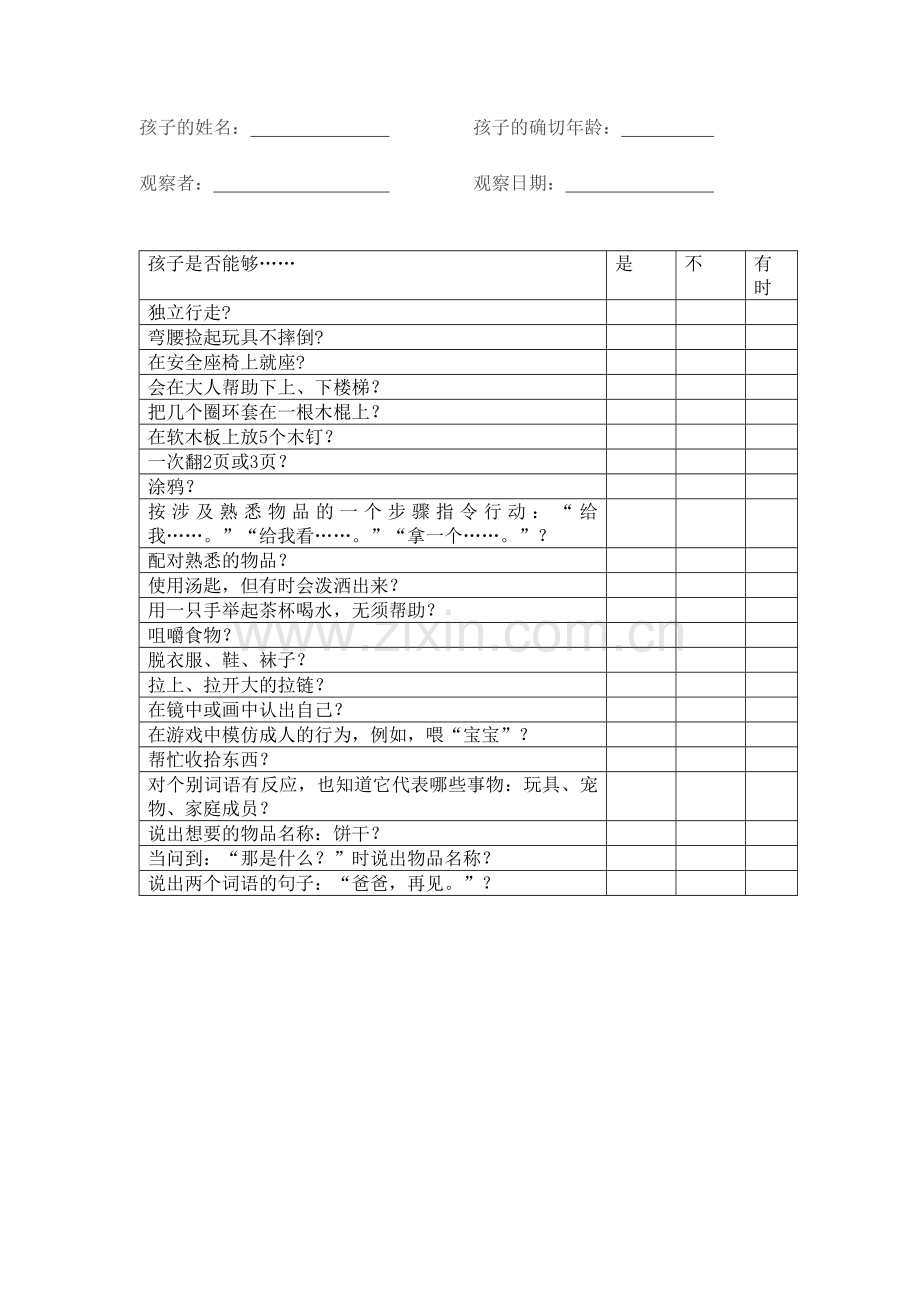 幼儿园2岁幼儿发展检核表.doc_第1页