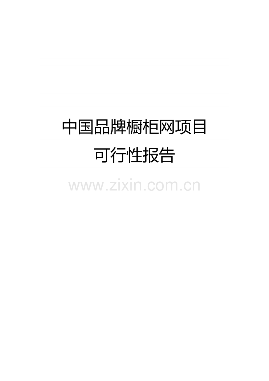 中国品牌橱柜网项目可行性研究报告.doc_第1页