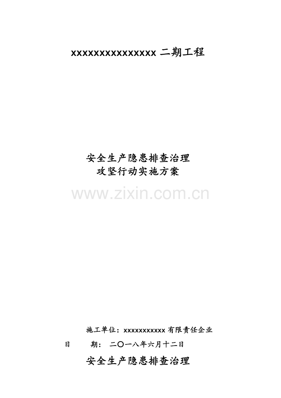 安全生产隐患排查治理攻坚行动实施专业方案.docx_第1页