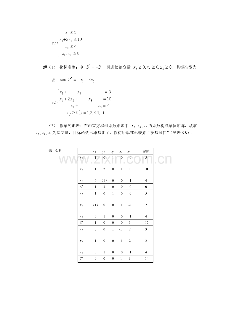 单纯形法的解题步骤.doc_第2页