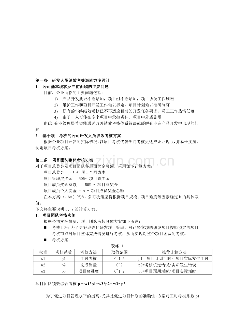 研发部绩效考核方案V1.0.doc_第1页