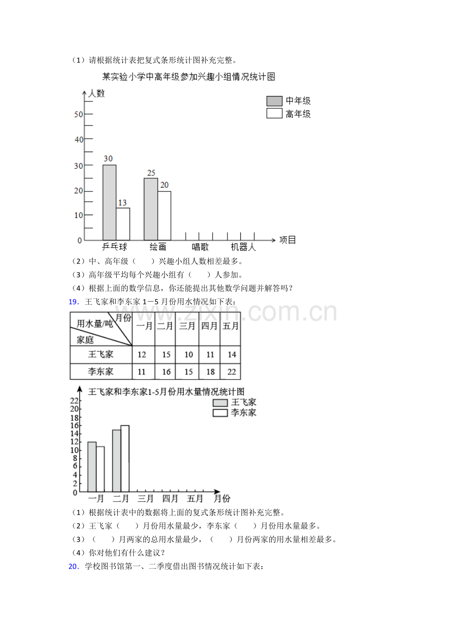 2022年人教版小学四4年级下册数学期末解答质量检测试卷含答案.doc_第3页