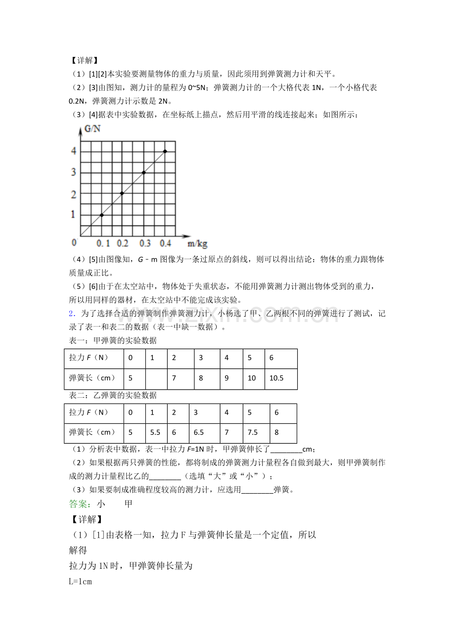 八年级下册物理实验题试卷综合测试卷(word含答案).doc_第2页