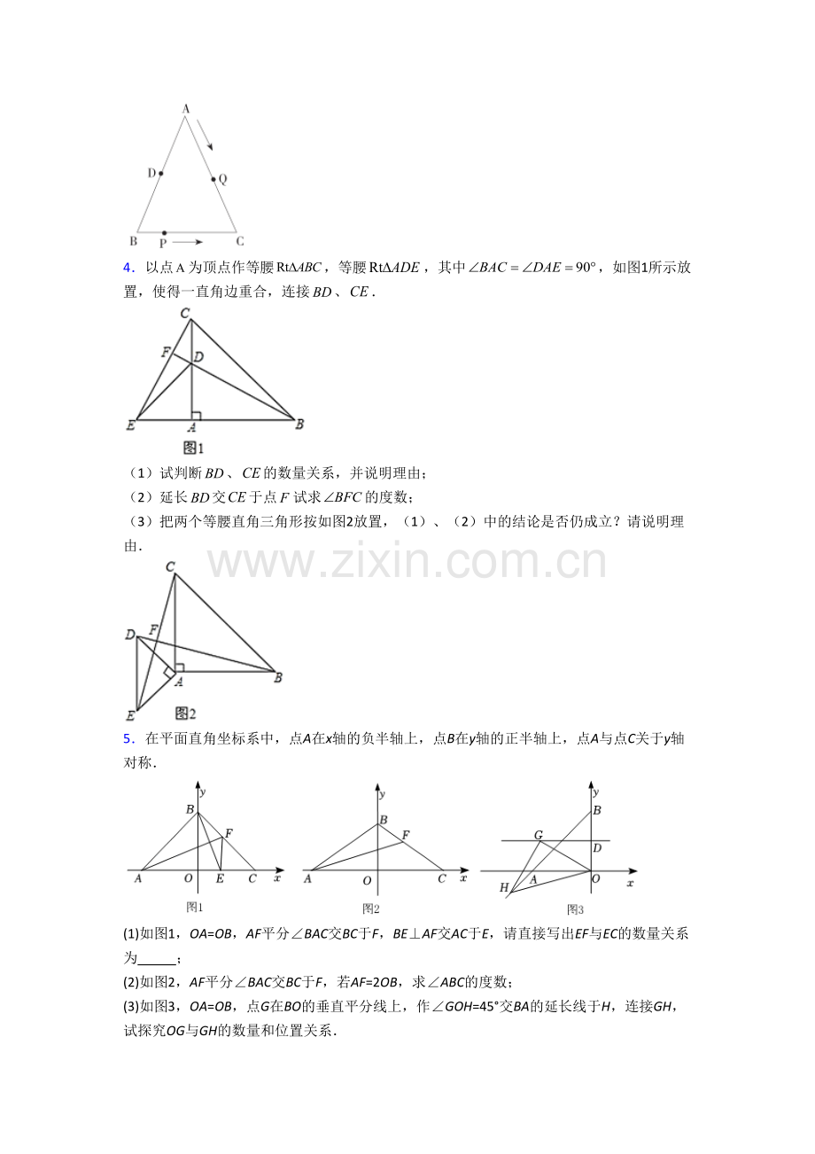 人教版初二上册压轴题模拟数学检测试题附解析(一)[001].doc_第2页