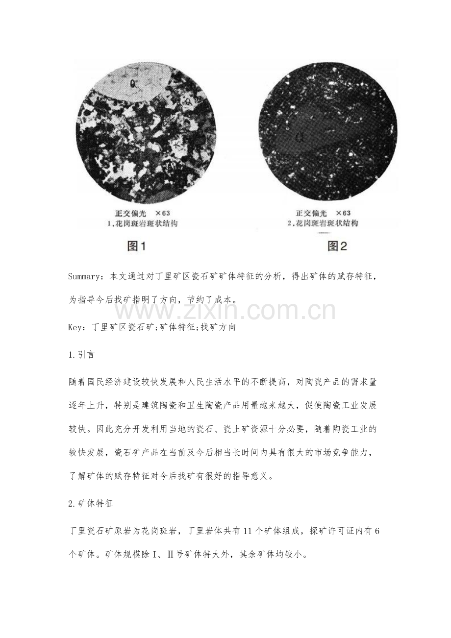 安徽省萧县丁里矿区瓷石矿矿体特征及找矿方向浅析.docx_第2页