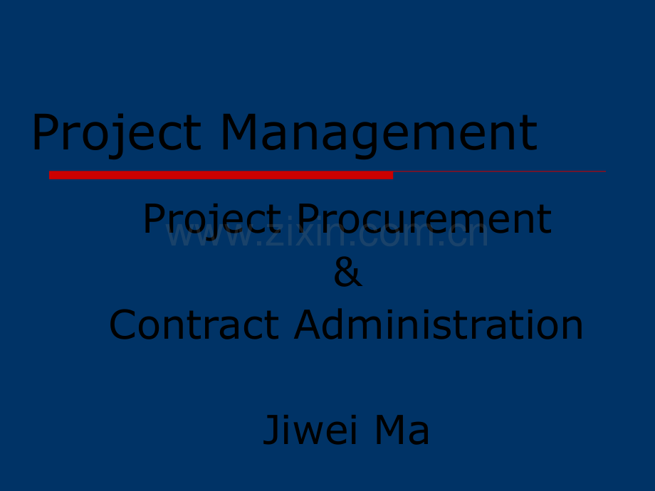 工程项目管理-英文课件-ProjectProcurement.ppt.ppt_第1页